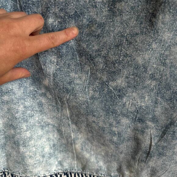 Retro LOVE GENERATION Acid-wash Denim Poncho - Picture 12 of 12